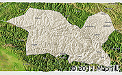 Shaded Relief 3D Map of Tewo, satellite outside