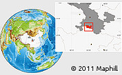 Physical Location Map of Tewo, highlighted country, highlighted parent region