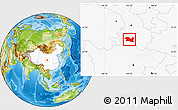 Physical Location Map of Tewo, highlighted country