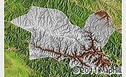 Physical Map of Tewo, satellite outside