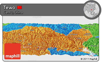 Political Panoramic Map of Tewo