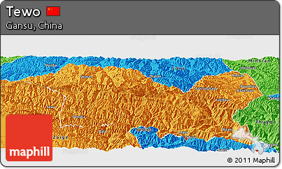 Political Panoramic Map of Tewo