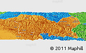 Political Panoramic Map of Tewo