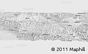 Silver Style Panoramic Map of Tewo