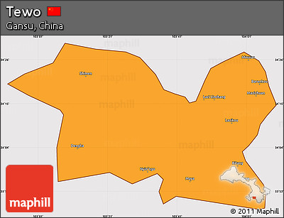 Political Simple Map of Tewo, cropped outside
