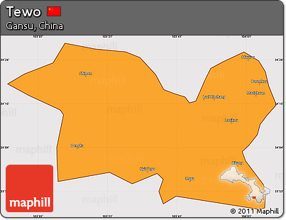 Political Simple Map of Tewo, cropped outside