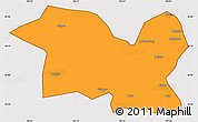 Political Simple Map of Tewo, cropped outside