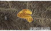 Physical 3D Map of Tianshui Shi, darken, semi-desaturated