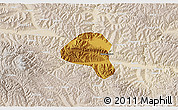 Physical 3D Map of Tianshui Shi, lighten