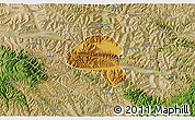 Physical 3D Map of Tianshui Shi, satellite outside
