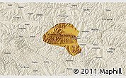 Physical 3D Map of Tianshui Shi, shaded relief outside