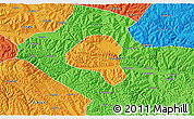 Political 3D Map of Tianshui Shi