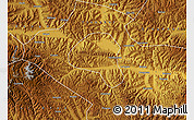 Physical Map of Tianshui Shi