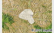 Shaded Relief Map of Tianshui Shi, satellite outside