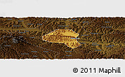 Physical Panoramic Map of Tianshui Shi, darken