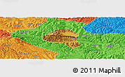 Physical Panoramic Map of Tianshui Shi, political outside