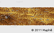 Physical Panoramic Map of Tianshui Shi