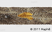 Physical Panoramic Map of Tianshui Shi, semi-desaturated