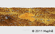 Political Panoramic Map of Tianshui Shi, physical outside