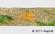 Political Panoramic Map of Tianshui Shi, satellite outside