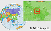 Political Location Map of Tianzhu