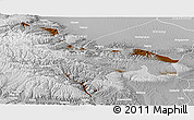 Physical Panoramic Map of Tianzhu, lighten, desaturated