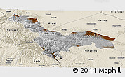 Physical Panoramic Map of Tianzhu, shaded relief outside