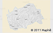 Classic Style 3D Map of Tongwei, single color outside