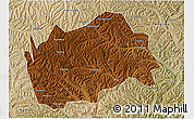 Physical 3D Map of Tongwei, satellite outside