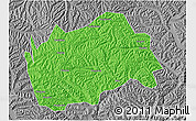 Political 3D Map of Tongwei, desaturated