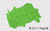 Political 3D Map of Tongwei, single color outside