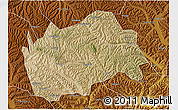 Satellite 3D Map of Tongwei, physical outside