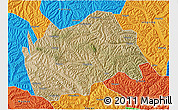 Satellite 3D Map of Tongwei, political outside