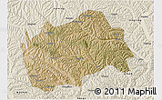 Satellite 3D Map of Tongwei, shaded relief outside