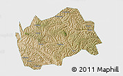 Satellite 3D Map of Tongwei, single color outside