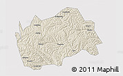 Shaded Relief 3D Map of Tongwei, cropped outside