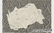 Shaded Relief 3D Map of Tongwei, darken