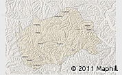 Shaded Relief 3D Map of Tongwei, lighten