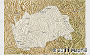 Shaded Relief 3D Map of Tongwei, satellite outside