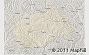 Shaded Relief 3D Map of Tongwei, semi-desaturated