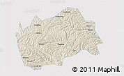 Shaded Relief 3D Map of Tongwei, single color outside