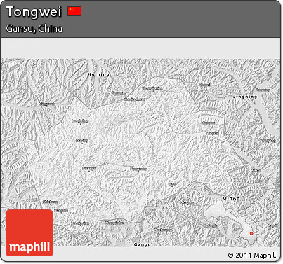 Silver Style 3D Map of Tongwei
