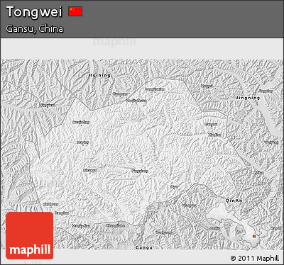 Silver Style 3D Map of Tongwei