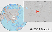 Gray Location Map of Tongwei
