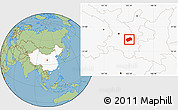 Savanna Style Location Map of Tongwei, highlighted country