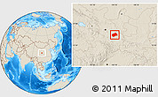 Shaded Relief Location Map of Tongwei