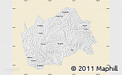 Classic Style Map of Tongwei, single color outside