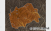 Physical Map of Tongwei, darken, semi-desaturated
