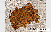 Physical Map of Tongwei, lighten