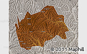 Physical Map of Tongwei, lighten, semi-desaturated
